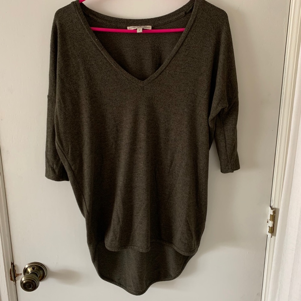 Express Olive Green Long Sweater